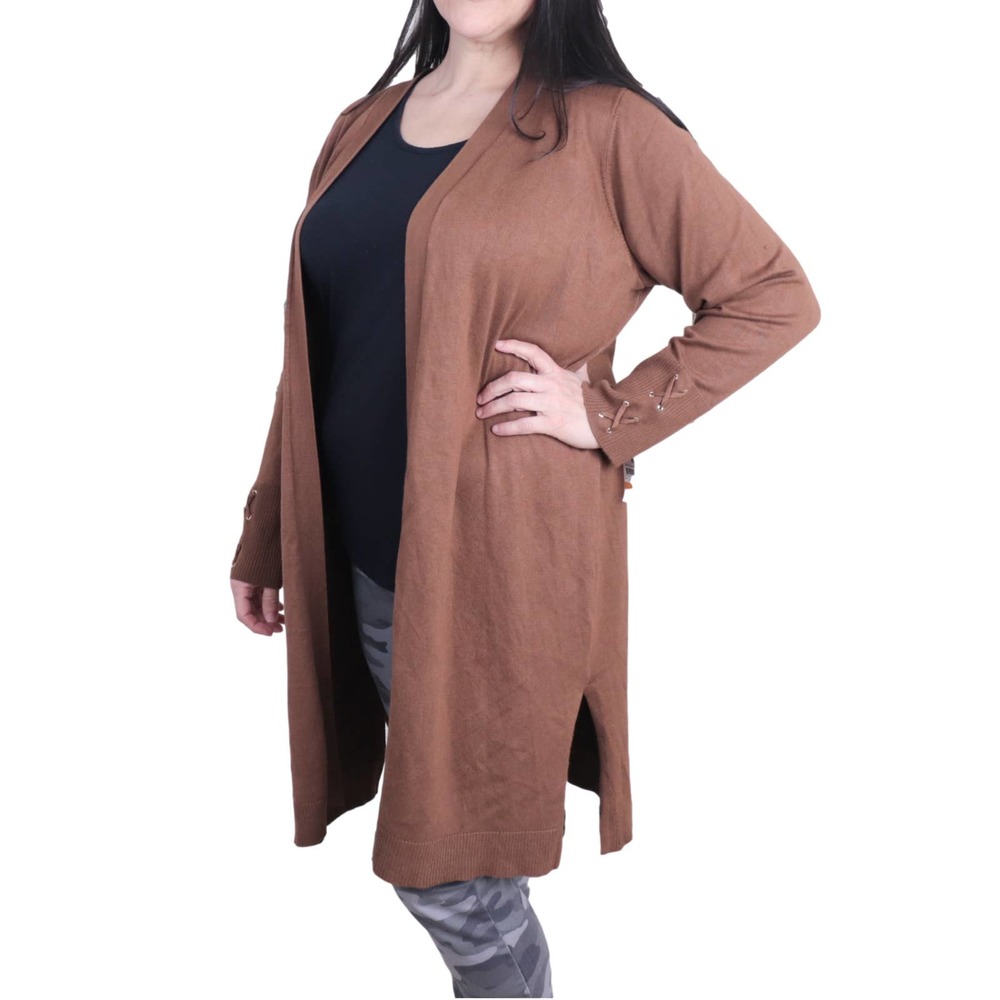 JM Collection Lace-Up Knit Duster Size 3X